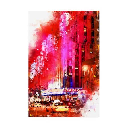 Philippe Hugonnard 'NYC Watercolor Collection - Radio City Music Hall' Canvas Art,22x32